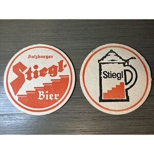 Set of Two Stiegl Bier Drink Beer Coasters